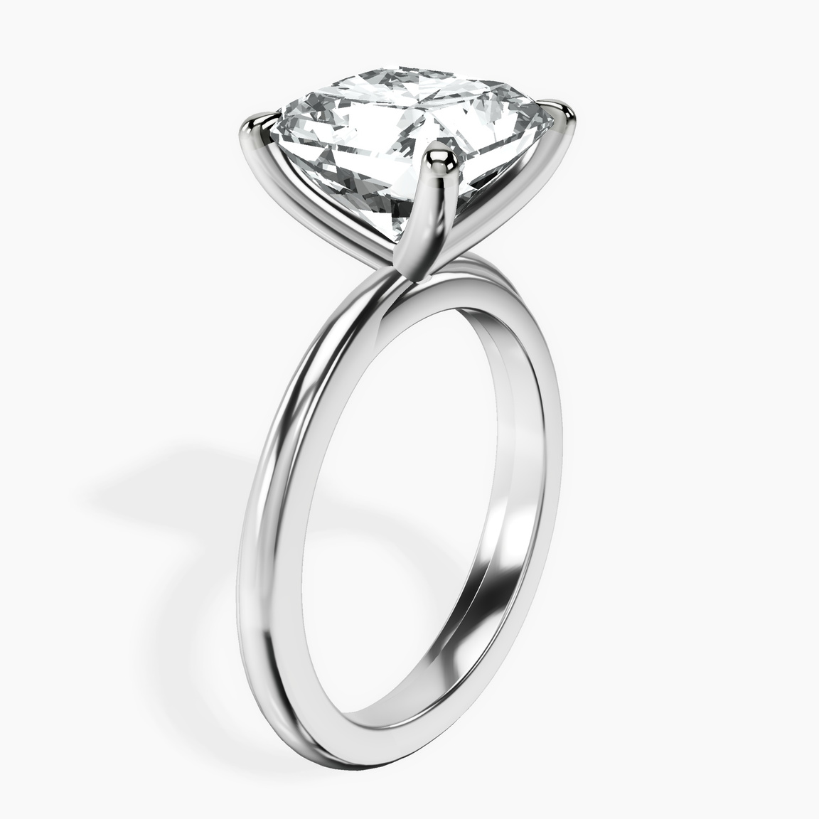 10kt White Gold Juniper Crossover Solitaire Lab Diamond Ring standing product image one