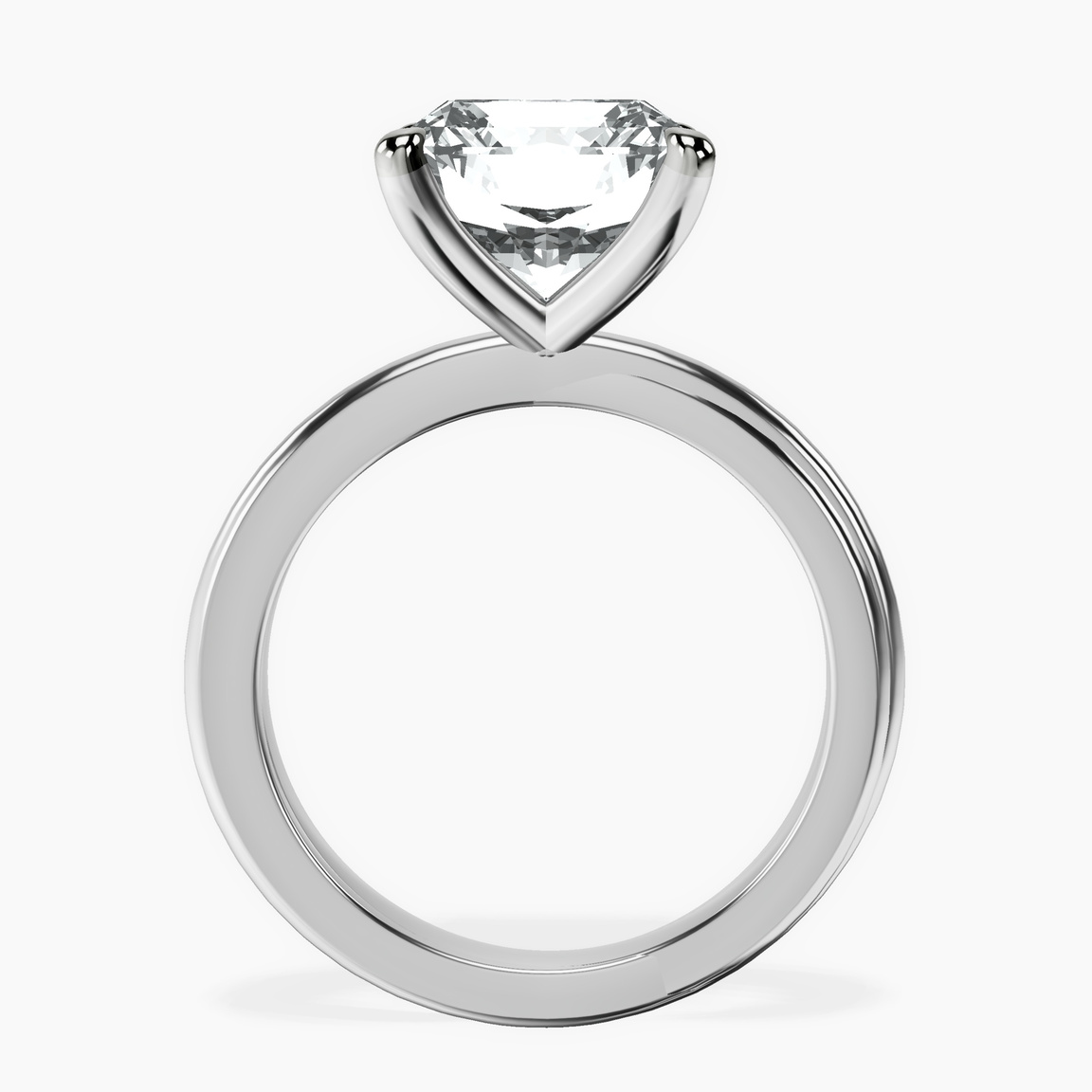10kt White Gold Juniper Crossover Solitaire Lab Diamond Ring side right image one