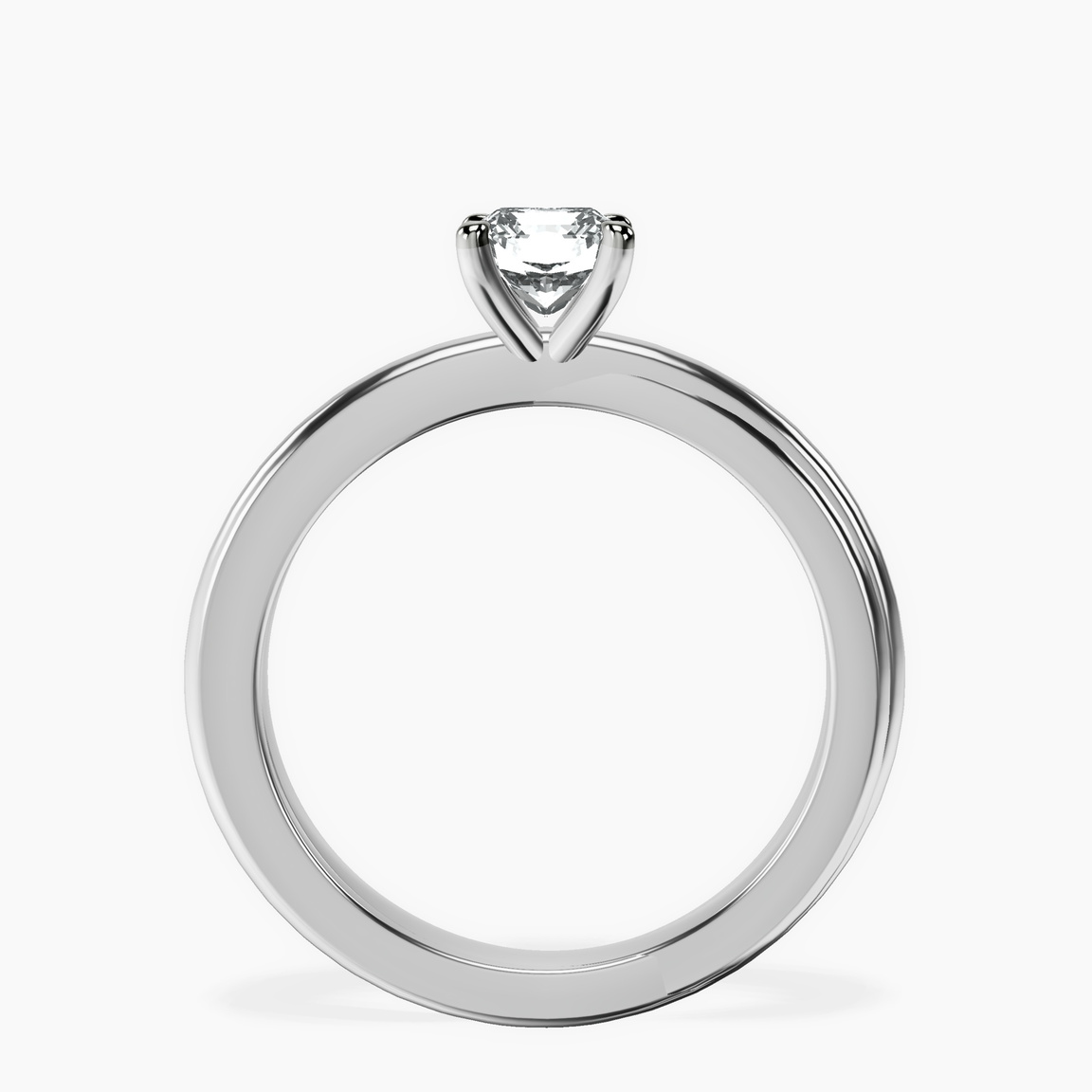 Platinum Juniper Crossover Solitaire Lab Diamond Ring side right image one