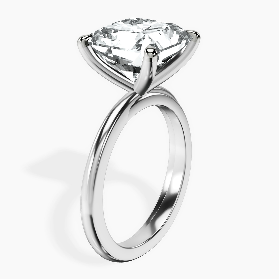 10kt White Gold Juniper Crossover Solitaire Lab Diamond Ring standing product image one