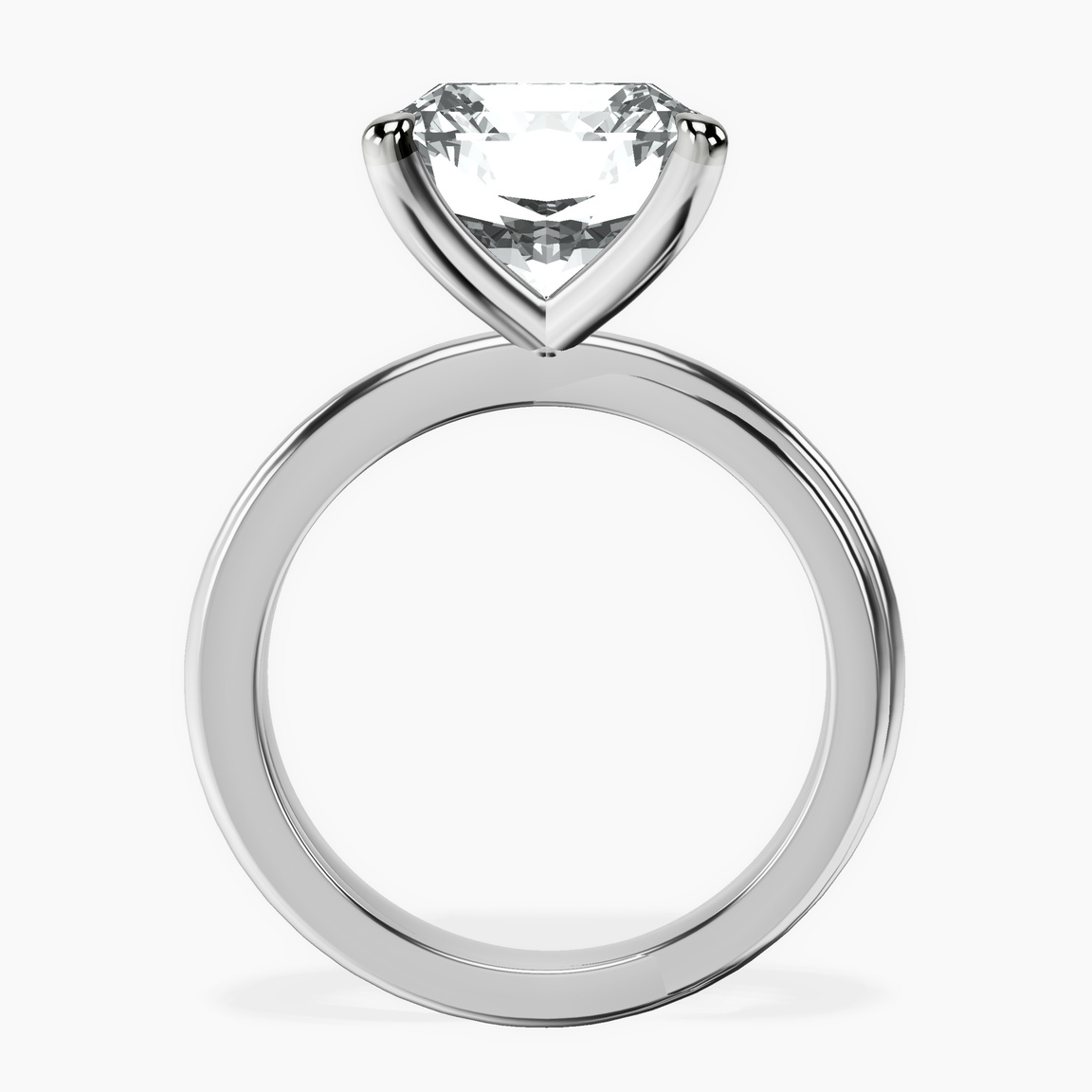 10kt White Gold Juniper Crossover Solitaire Lab Diamond Ring side right image one