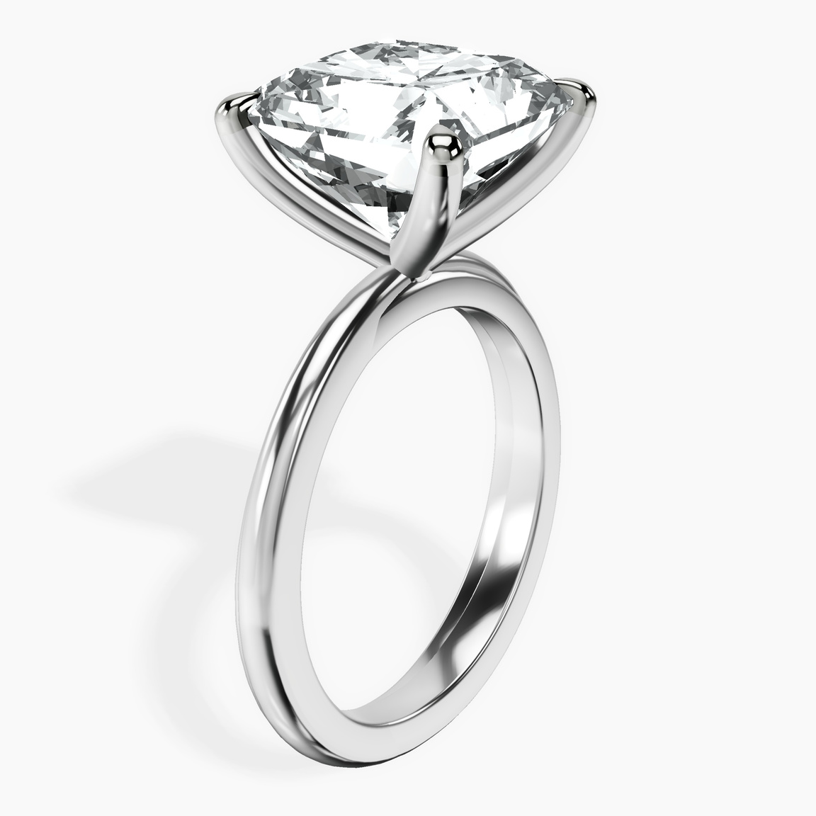 10kt White Gold Juniper Crossover Solitaire Lab Diamond Ring standing product image one
