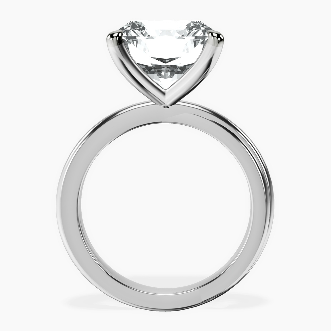 10kt White Gold Juniper Crossover Solitaire Lab Diamond Ring side right image one