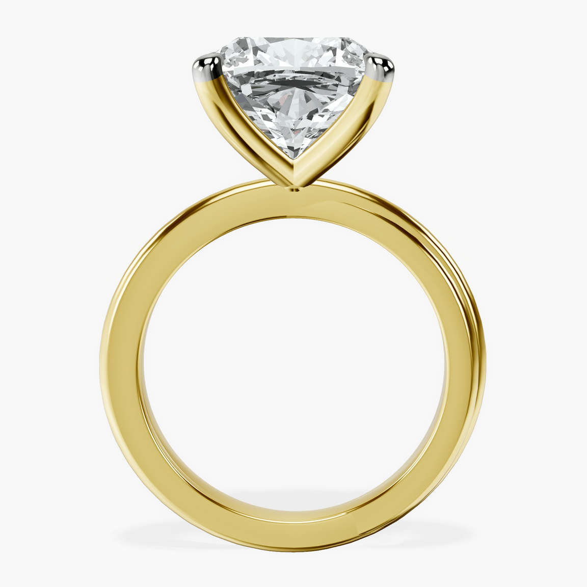 10kt Yellow Gold Juniper Crossover Solitaire Lab Diamond Ring side right image one
