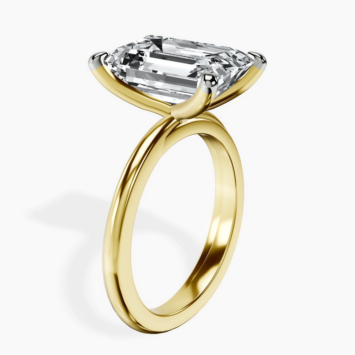 14kt Yellow Gold Juniper Crossover Solitaire Lab Diamond Ring standing product image one