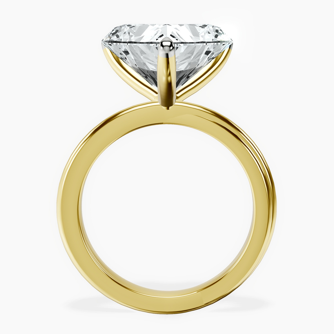10kt Yellow Gold Juniper Crossover Solitaire Lab Diamond Ring side right image one