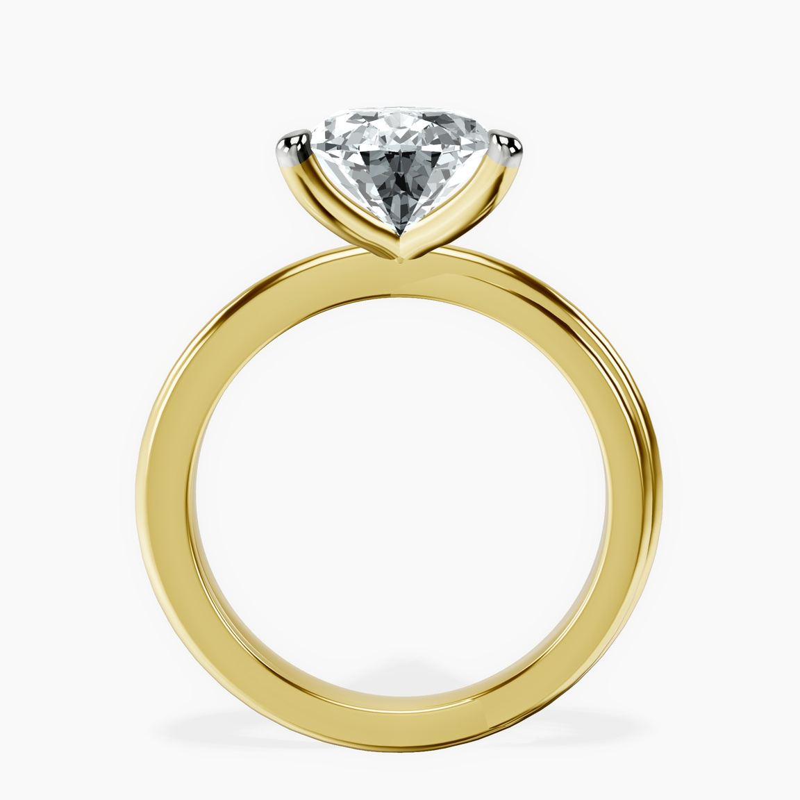 14kt Yellow Gold Juniper Crossover Solitaire Lab Diamond Ring side right image one