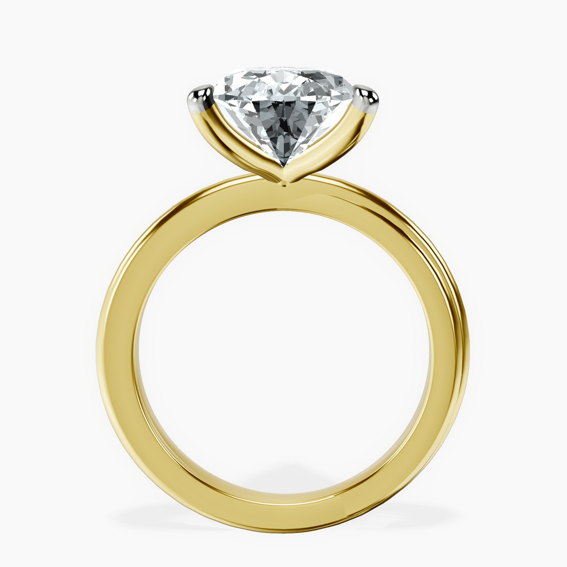14kt Yellow Gold Juniper Crossover Solitaire Lab Diamond Ring side right image one