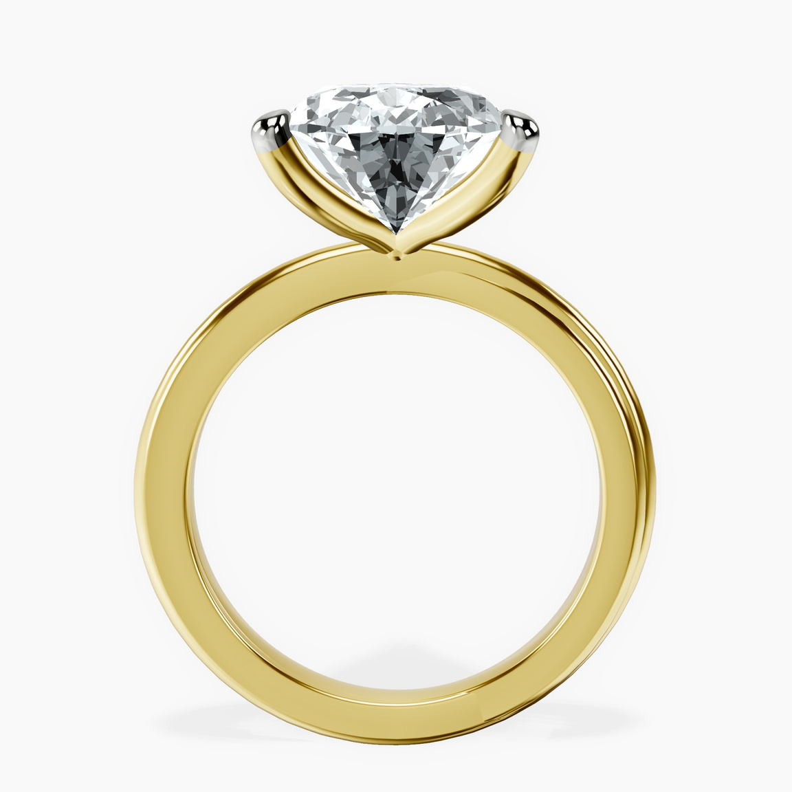 14kt Yellow Gold Juniper Crossover Solitaire Lab Diamond Ring side right image one