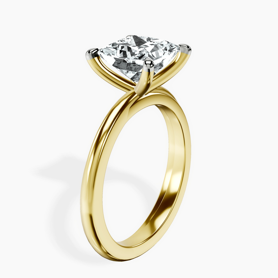 10kt Yellow Gold Juniper Crossover Solitaire Lab Diamond Ring standing product image one