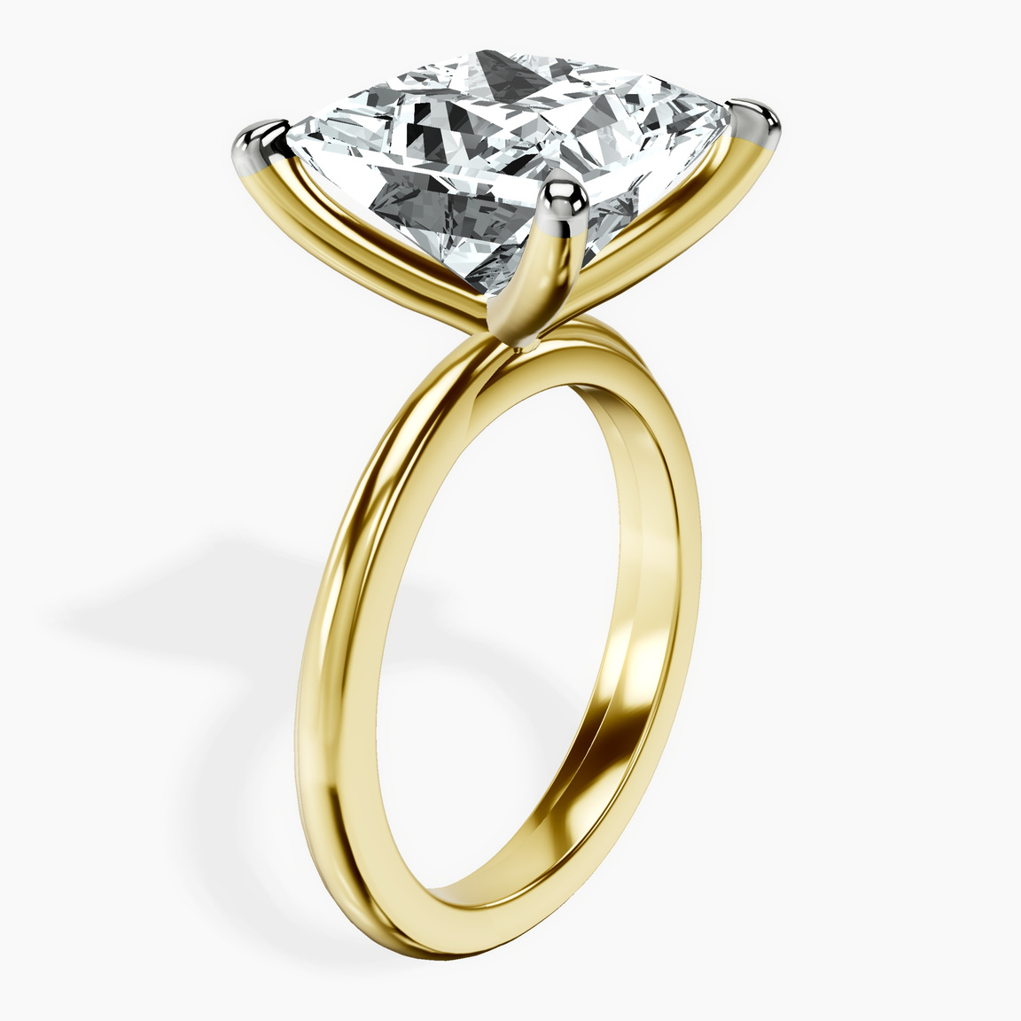 10kt Yellow Gold Juniper Crossover Solitaire Lab Diamond Ring standing product image one