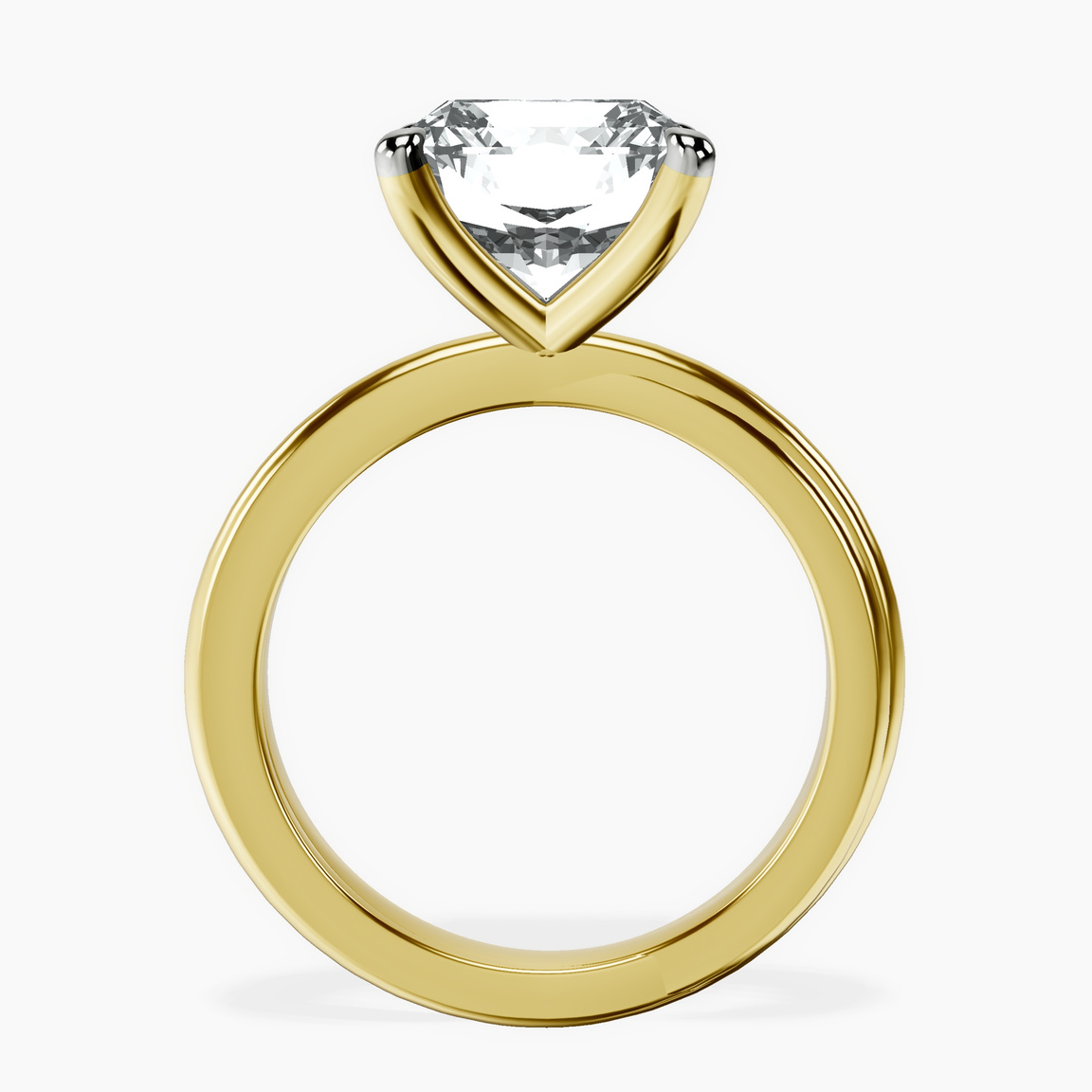 14kt Yellow Gold Juniper Crossover Solitaire Lab Diamond Ring side right image one