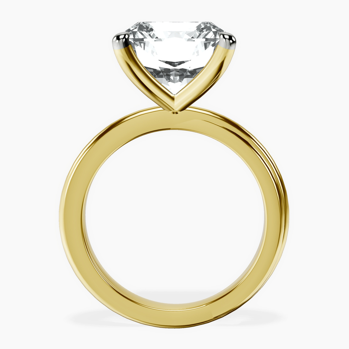 10kt Yellow Gold Juniper Crossover Solitaire Lab Diamond Ring side right image one
