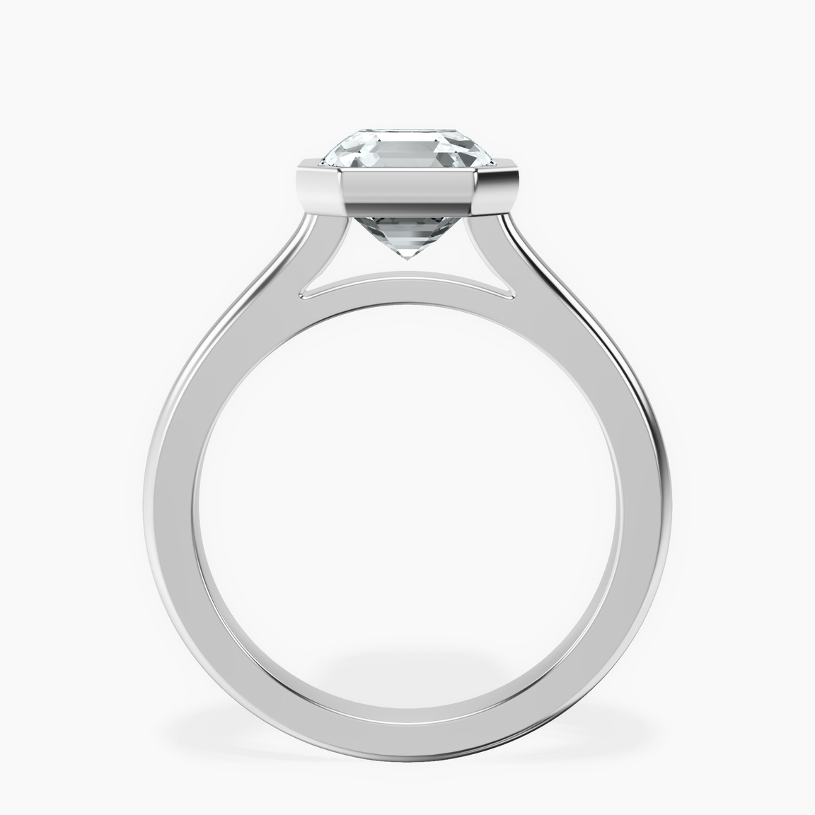 10kt White Gold Calliope Bezel Floating Solitaire Lab Diamond Ring side right image one