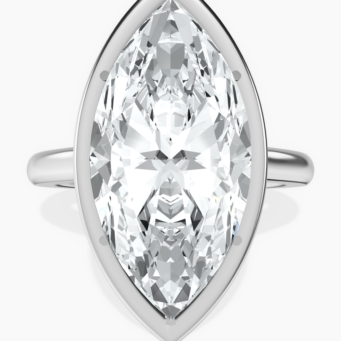 Platinum Calliope Bezel Floating Solitaire Lab Diamond Ring front image