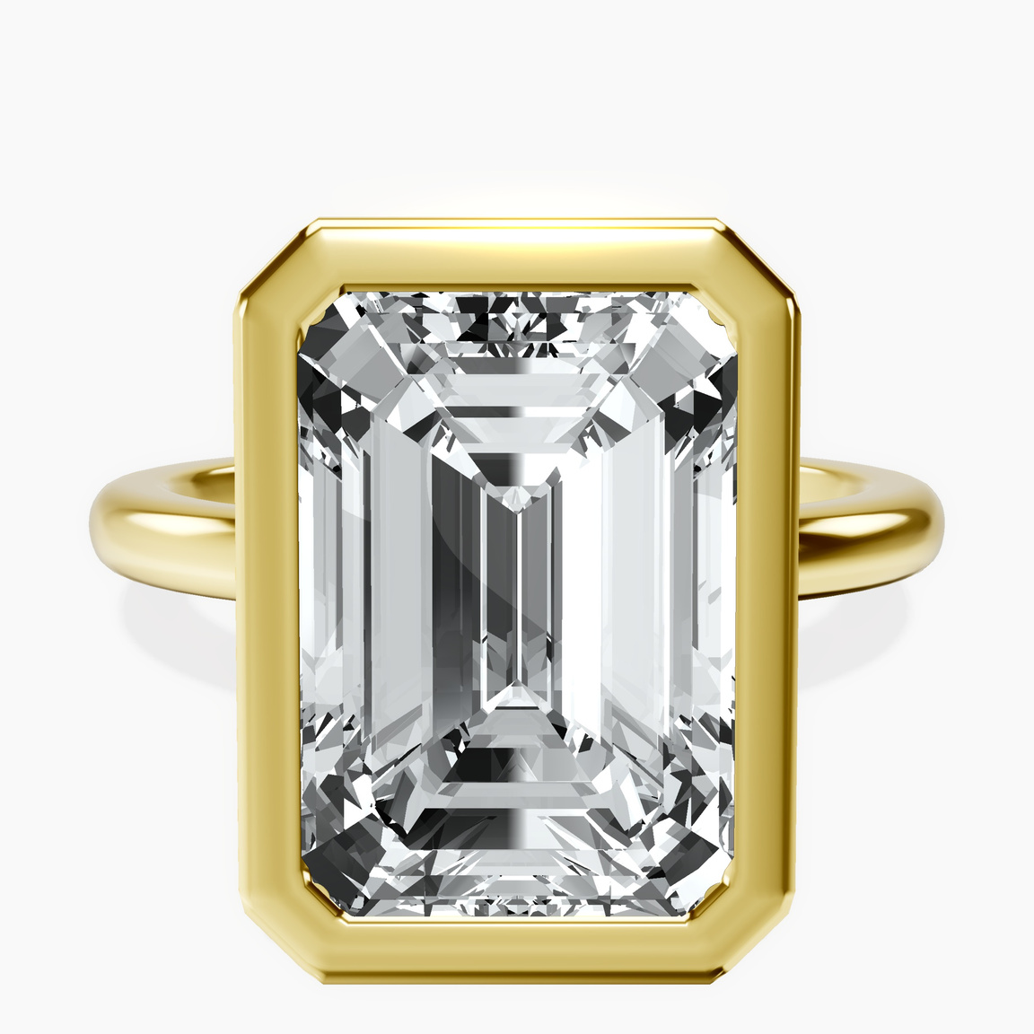 18kt Yellow Gold Eugenia Classic Bezel Solitaire Lab Diamond Ring front image