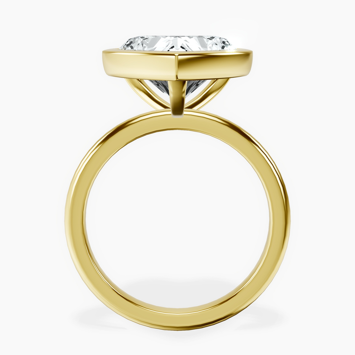 18kt Yellow Gold Eugenia Classic Bezel Solitaire Lab Diamond Ring side right image one