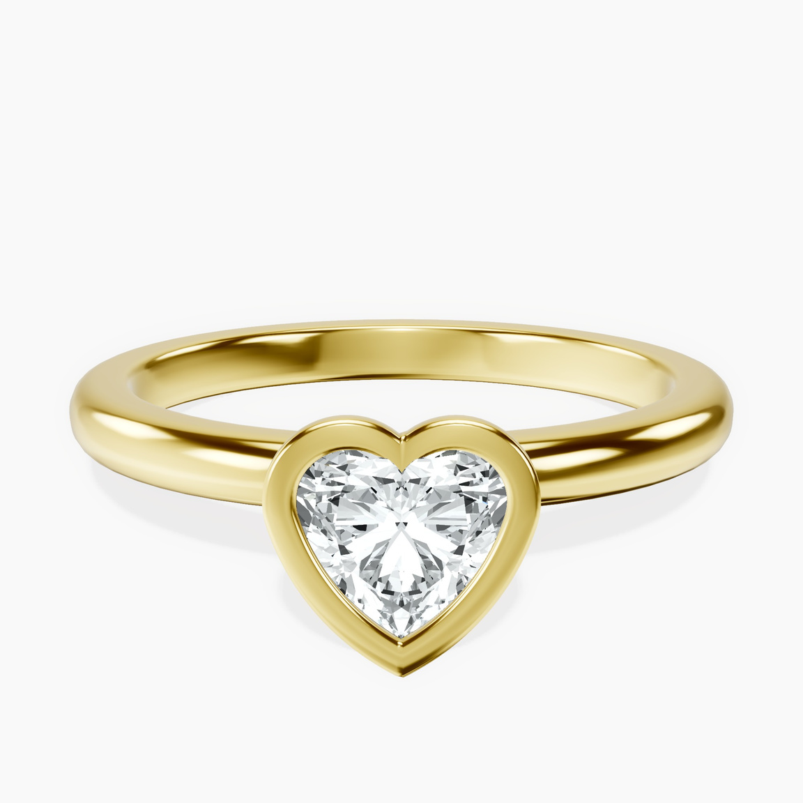 14kt Yellow Gold Eugenia Classic Bezel Solitaire Lab Diamond Ring front image