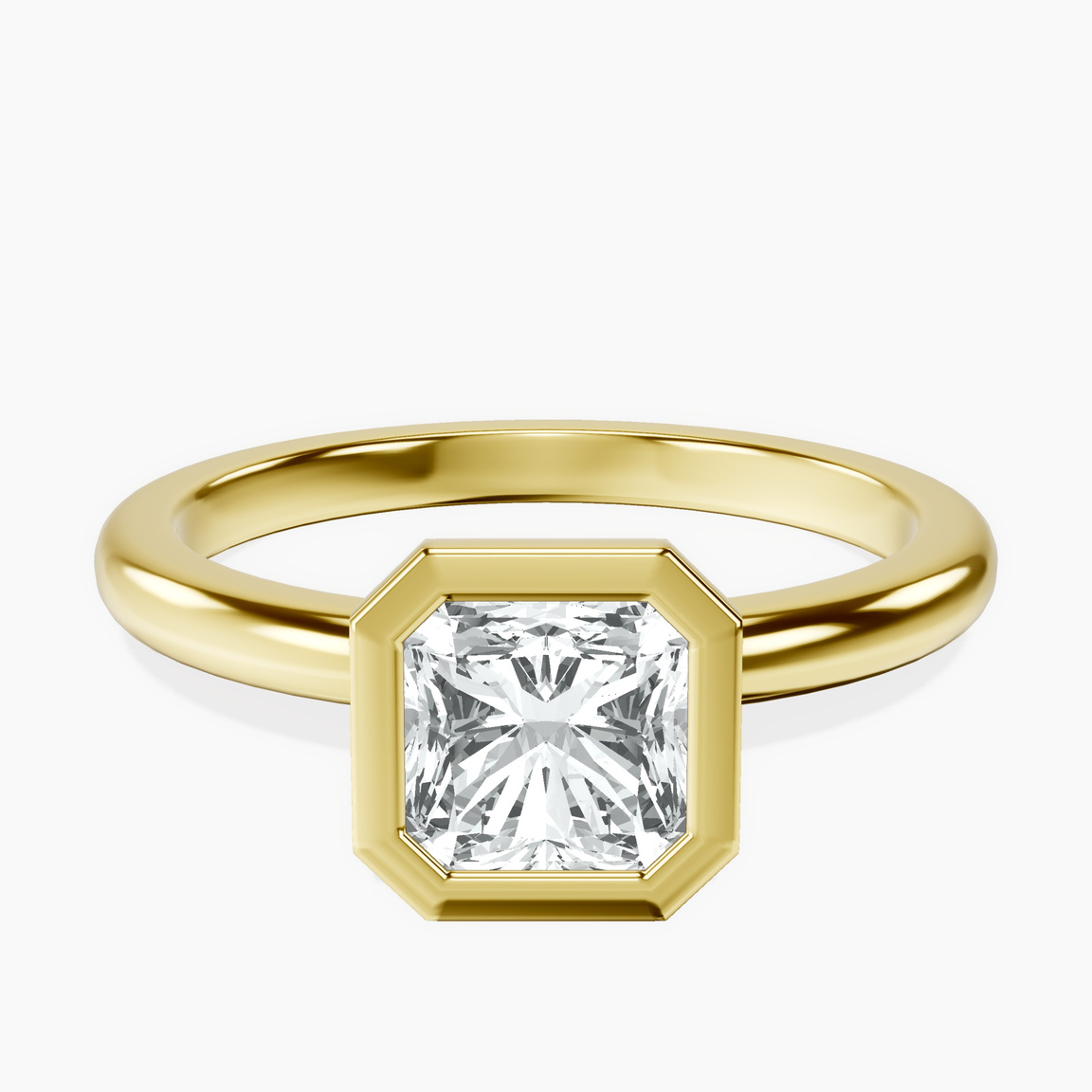14kt Yellow Gold Eugenia Classic Bezel Solitaire Lab Diamond Ring front image
