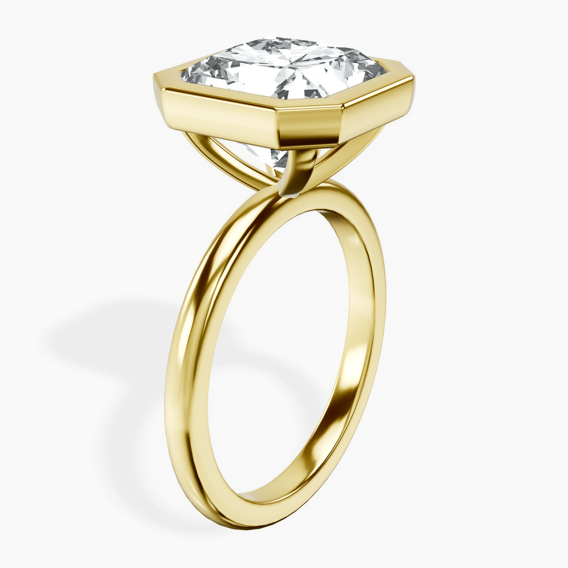 14kt Yellow Gold Eugenia Classic Bezel Solitaire Lab Diamond Ring standing product image one
