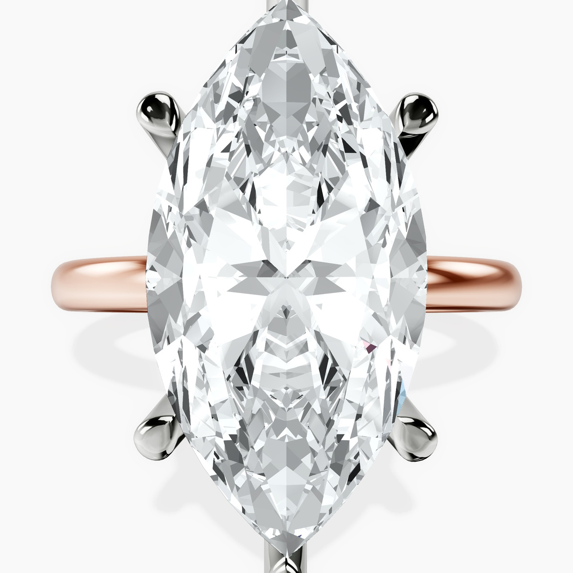 14kt Rose Gold Mildred Hidden Halo Solitaire Lab Diamond Ring front image