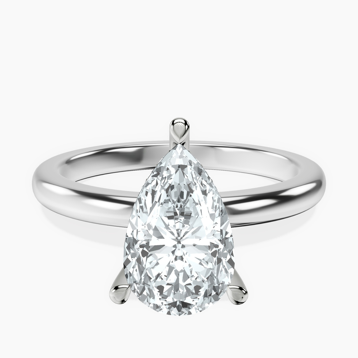 Platinum Mildred Hidden Halo Solitaire Lab Diamond Ring front image