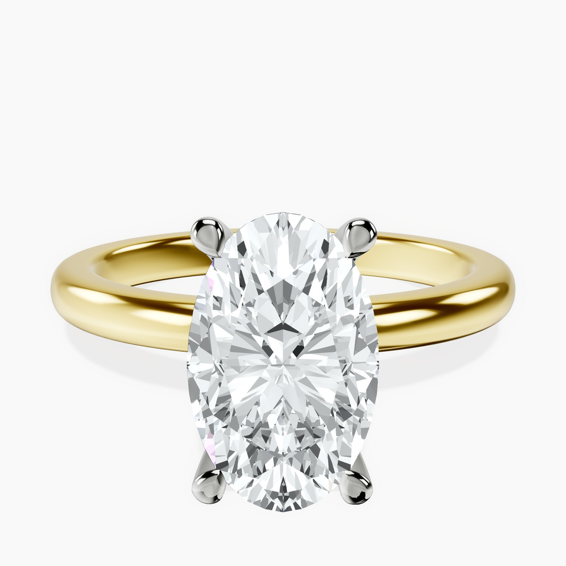14kt Yellow Gold Mildred Hidden Halo Solitaire Lab Diamond Ring front image