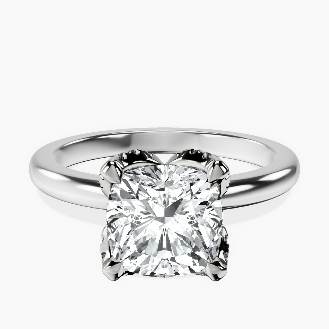 Platinum Mabel Petal Solitaire Lab Diamond Ring front image