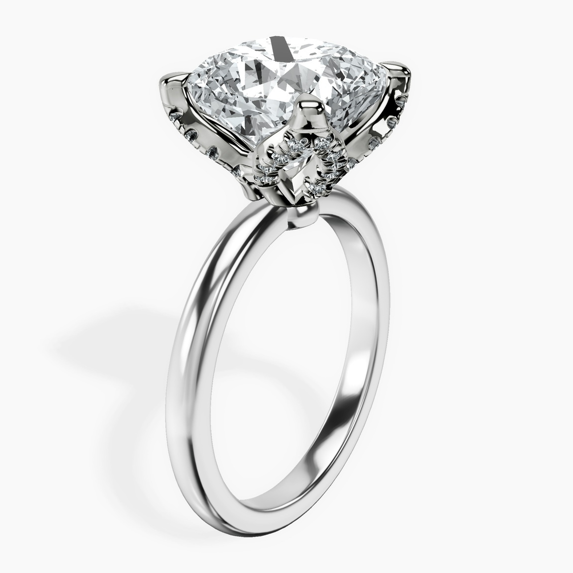 Platinum Mabel Petal Solitaire Lab Diamond Ring standing product image one