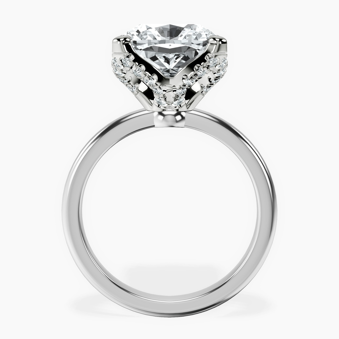 Platinum Mabel Petal Solitaire Lab Diamond Ring side right image one