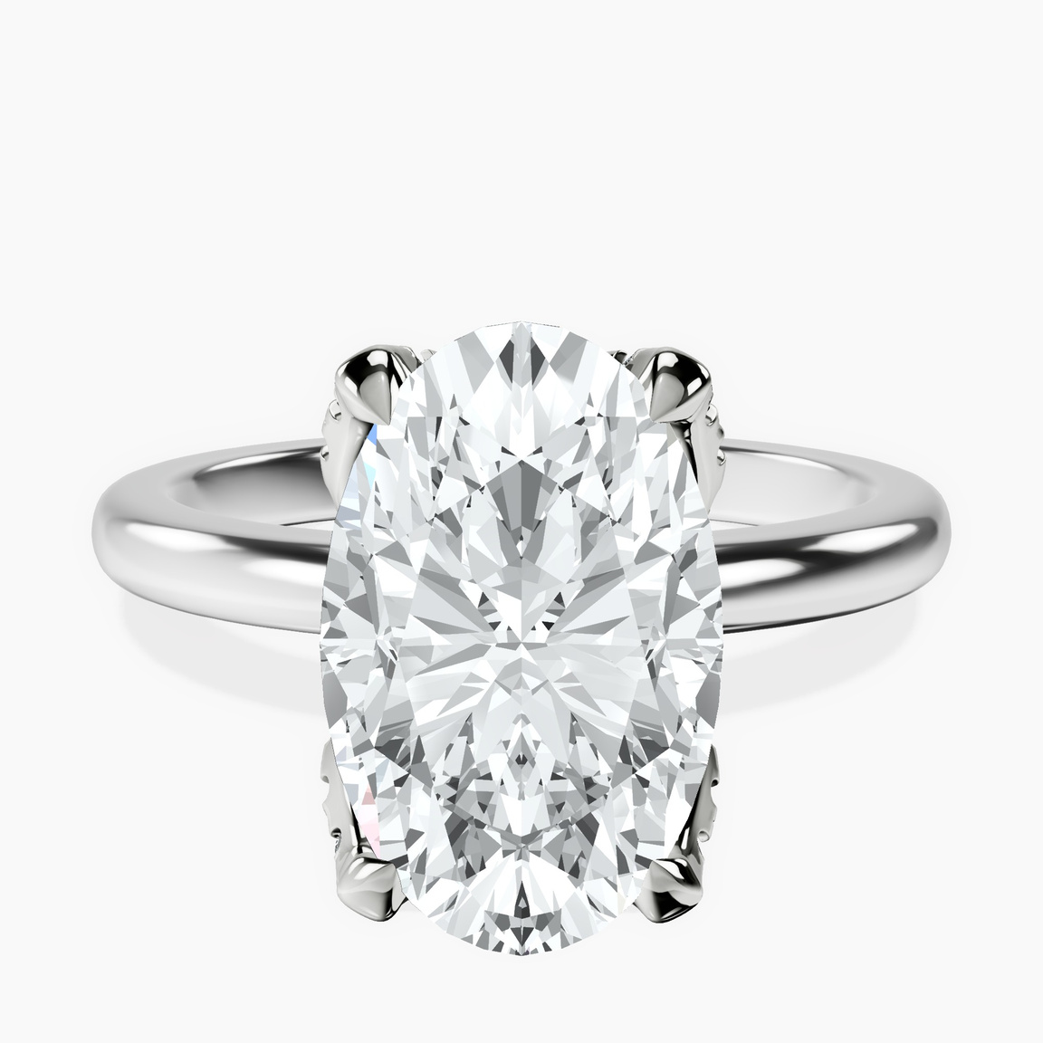 Platinum Mabel Petal Solitaire Lab Diamond Ring front image