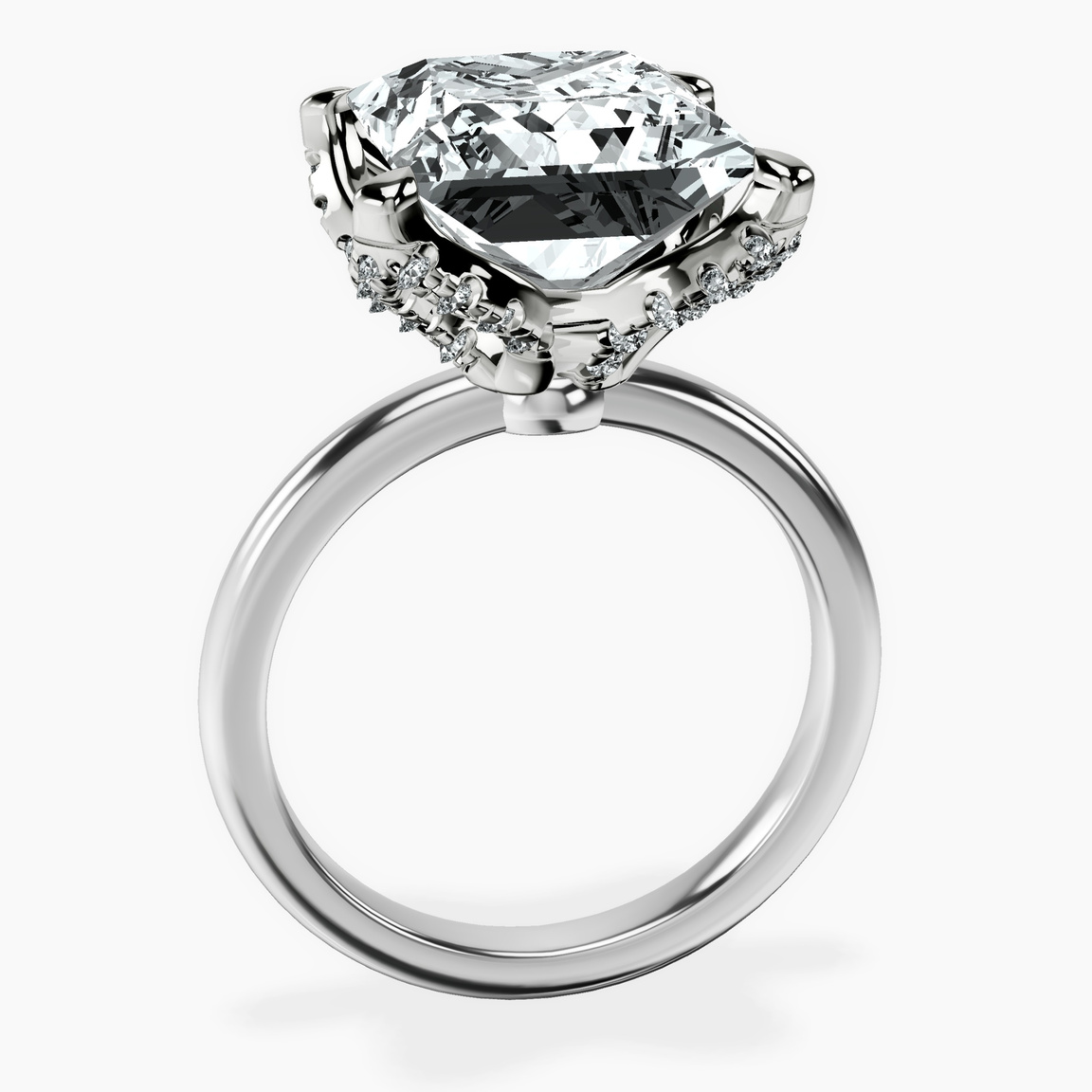 Platinum Mabel Petal Solitaire Lab Diamond Ring side right image one