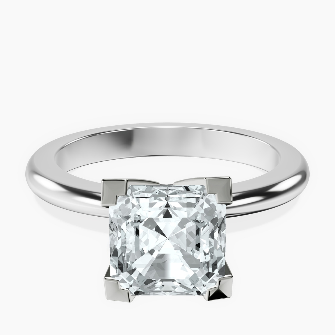 10kt White Gold Cordelia Knife Edge Solitaire Lab Diamond Ring front image