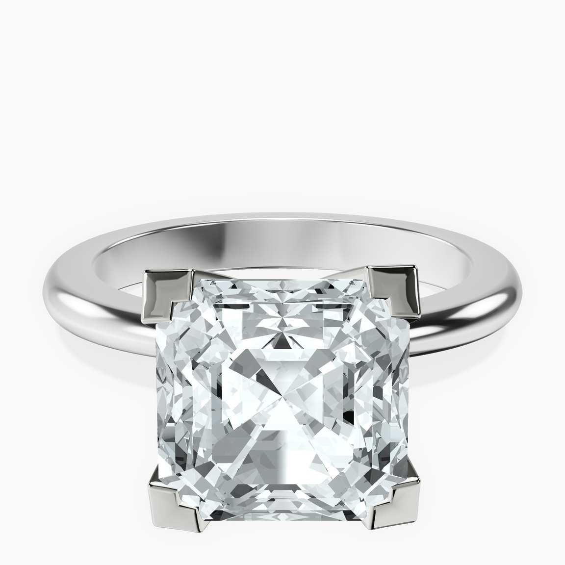 10kt White Gold Cordelia Knife Edge Solitaire Lab Diamond Ring front image