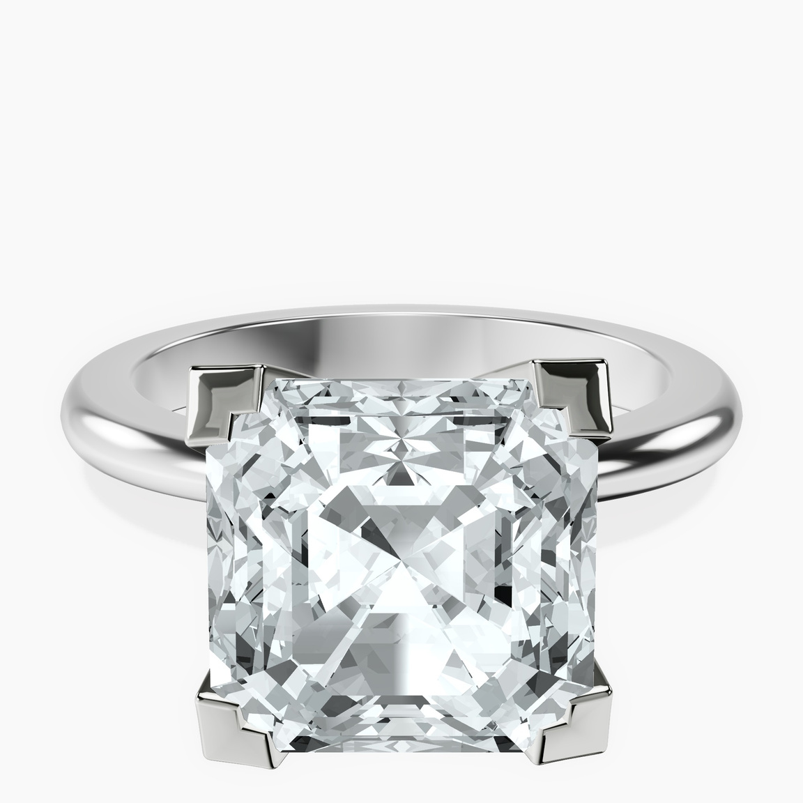 10kt White Gold Cordelia Knife Edge Solitaire Lab Diamond Ring front image