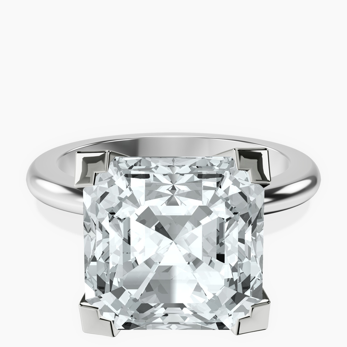 10kt White Gold Cordelia Knife Edge Solitaire Lab Diamond Ring front image