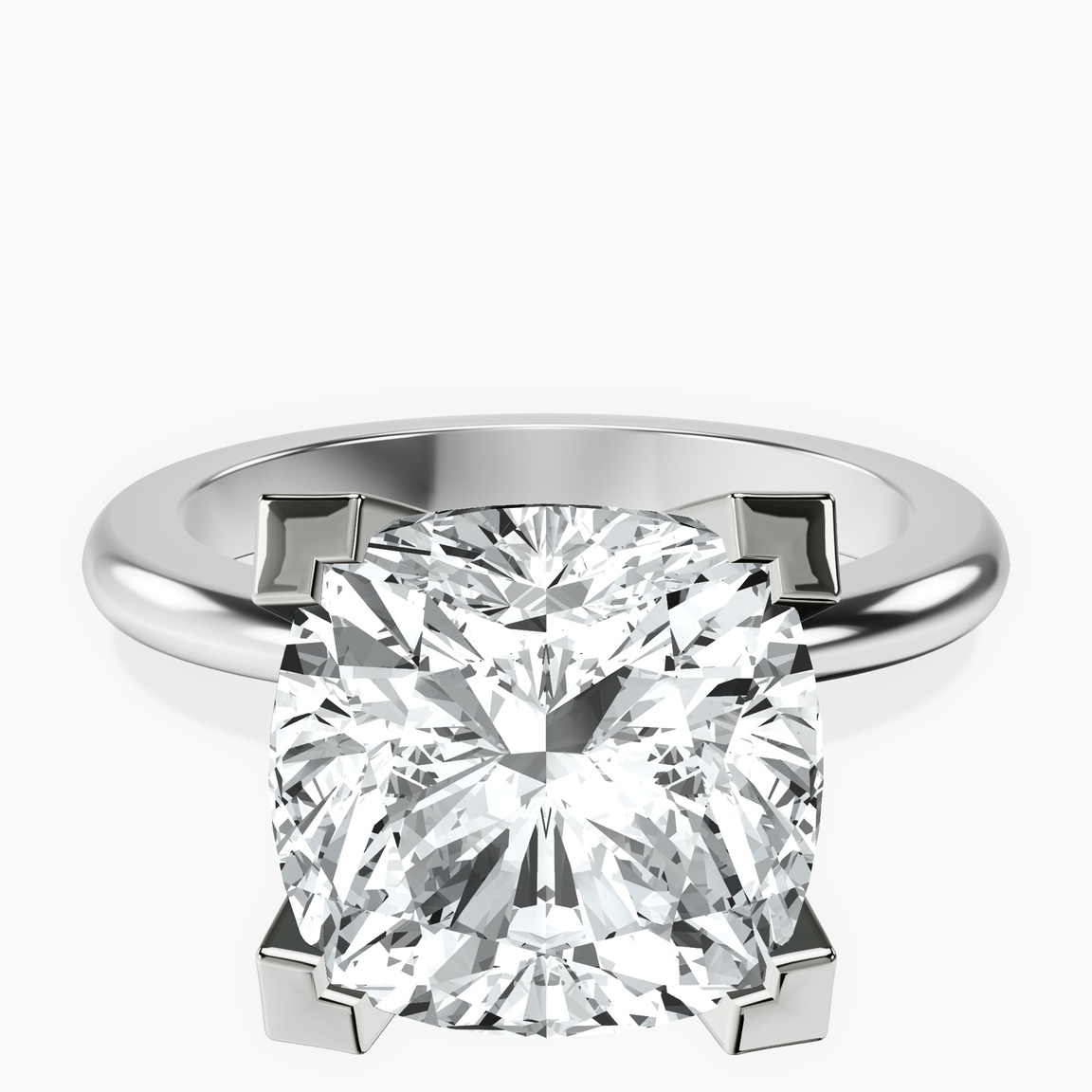 10kt White Gold Cordelia Knife Edge Solitaire Lab Diamond Ring front image