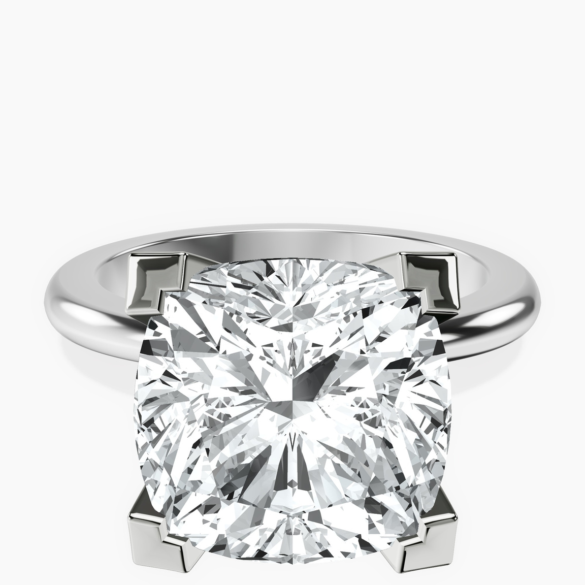 10kt White Gold Cordelia Knife Edge Solitaire Lab Diamond Ring front image