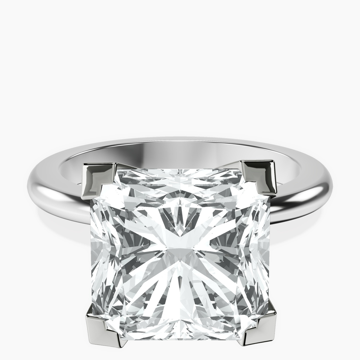 10kt White Gold Cordelia Knife Edge Solitaire Lab Diamond Ring front image
