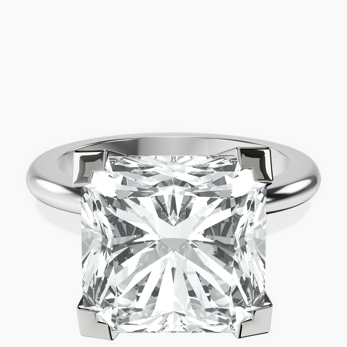 10kt White Gold Cordelia Knife Edge Solitaire Lab Diamond Ring front image