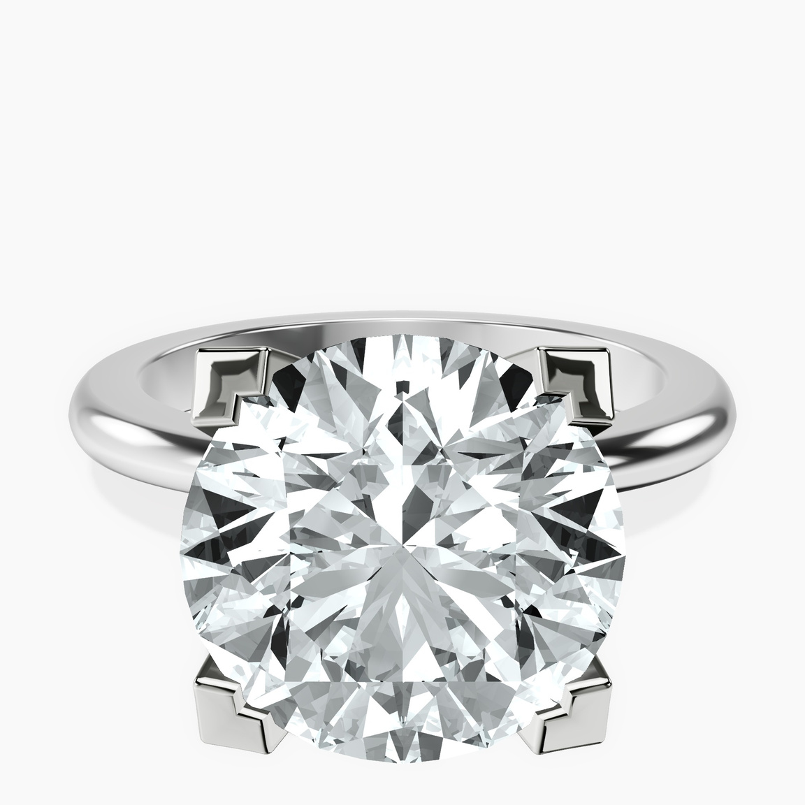 10kt White Gold Cordelia Knife Edge Solitaire Lab Diamond Ring front image