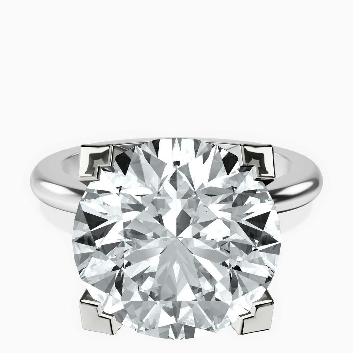 10kt White Gold Cordelia Knife Edge Solitaire Lab Diamond Ring front image