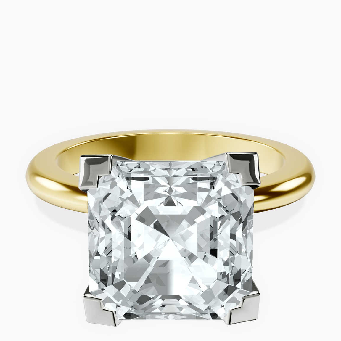 14kt Yellow Gold Cordelia Knife Edge Solitaire Lab Diamond Ring front image