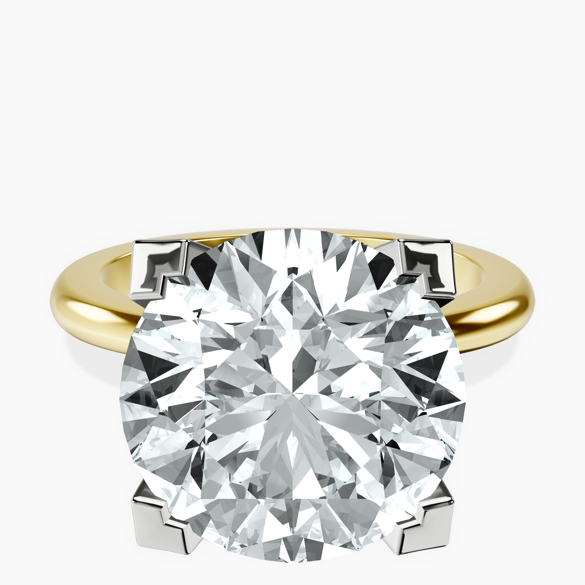 10kt Yellow Gold Cordelia Knife Edge Solitaire Lab Diamond Ring front image