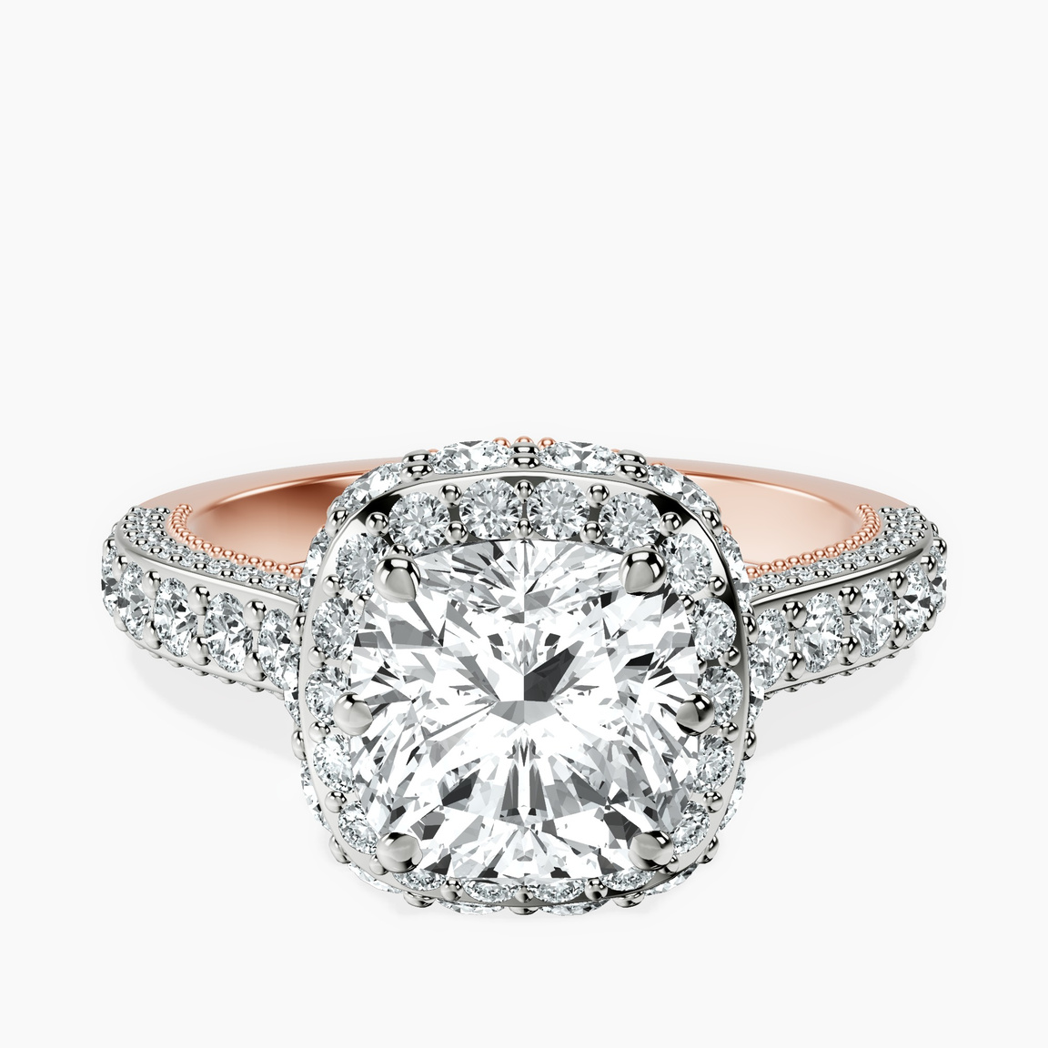 10kt Rose Gold Luxoré Vintage Allure Lab Diamond Ring front image