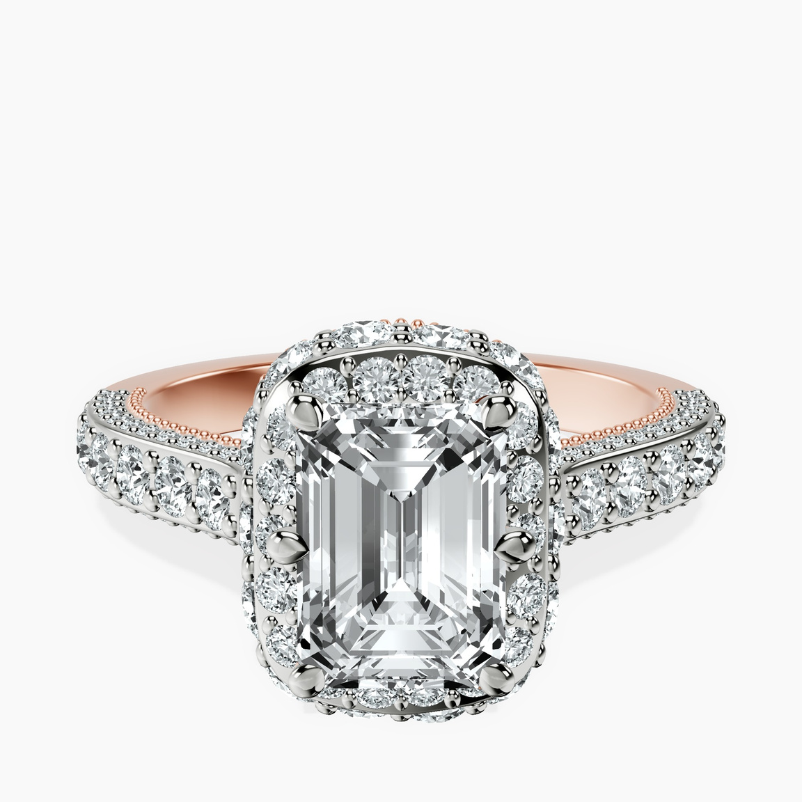 10kt Rose Gold Luxoré Vintage Allure Lab Diamond Ring front image
