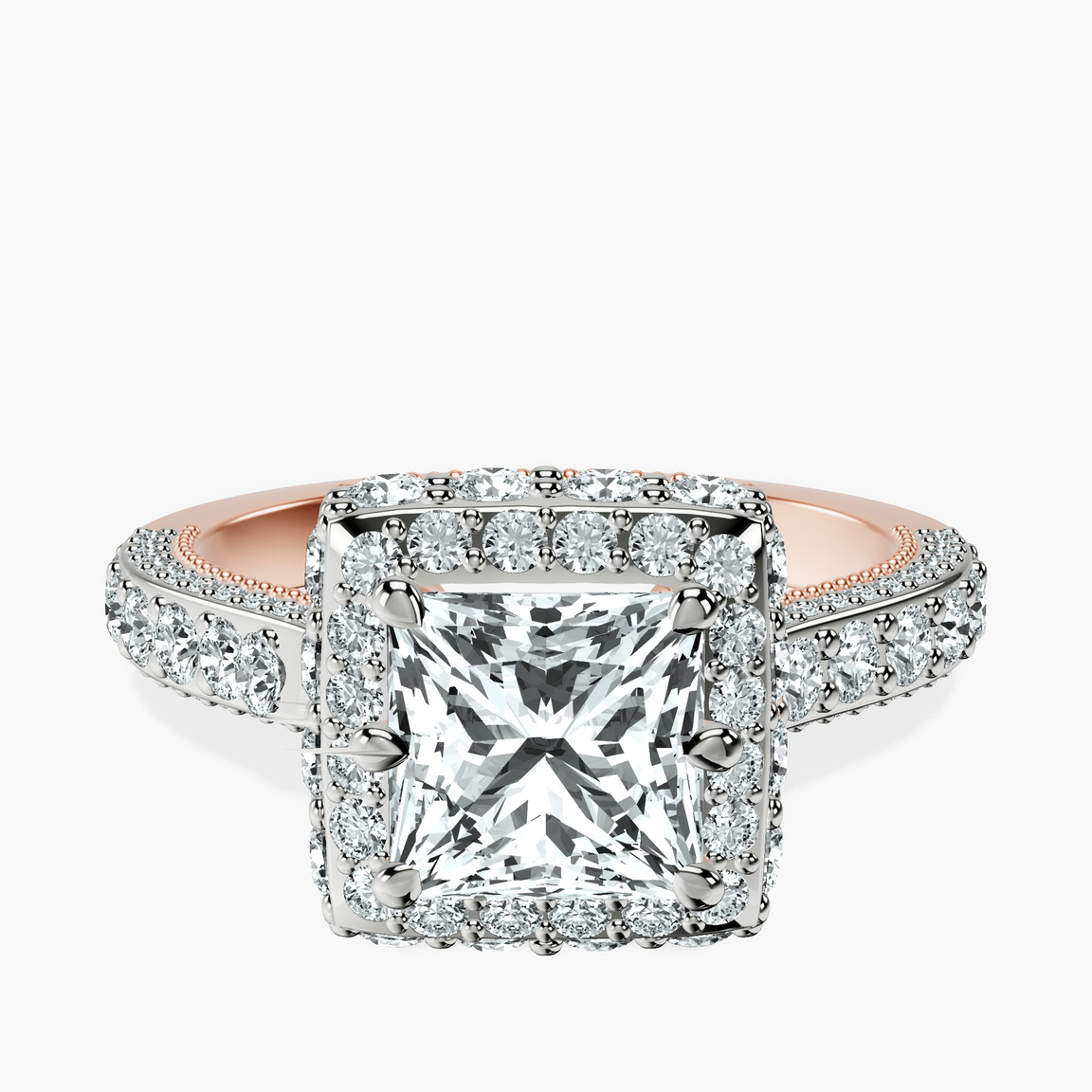 10kt Rose Gold Luxoré Vintage Allure Lab Diamond Ring front image