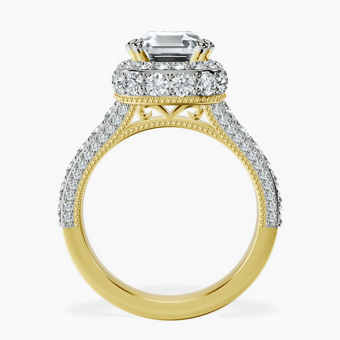 10kt Yellow Gold Luxoré Vintage Allure Lab Diamond Ring side right image one