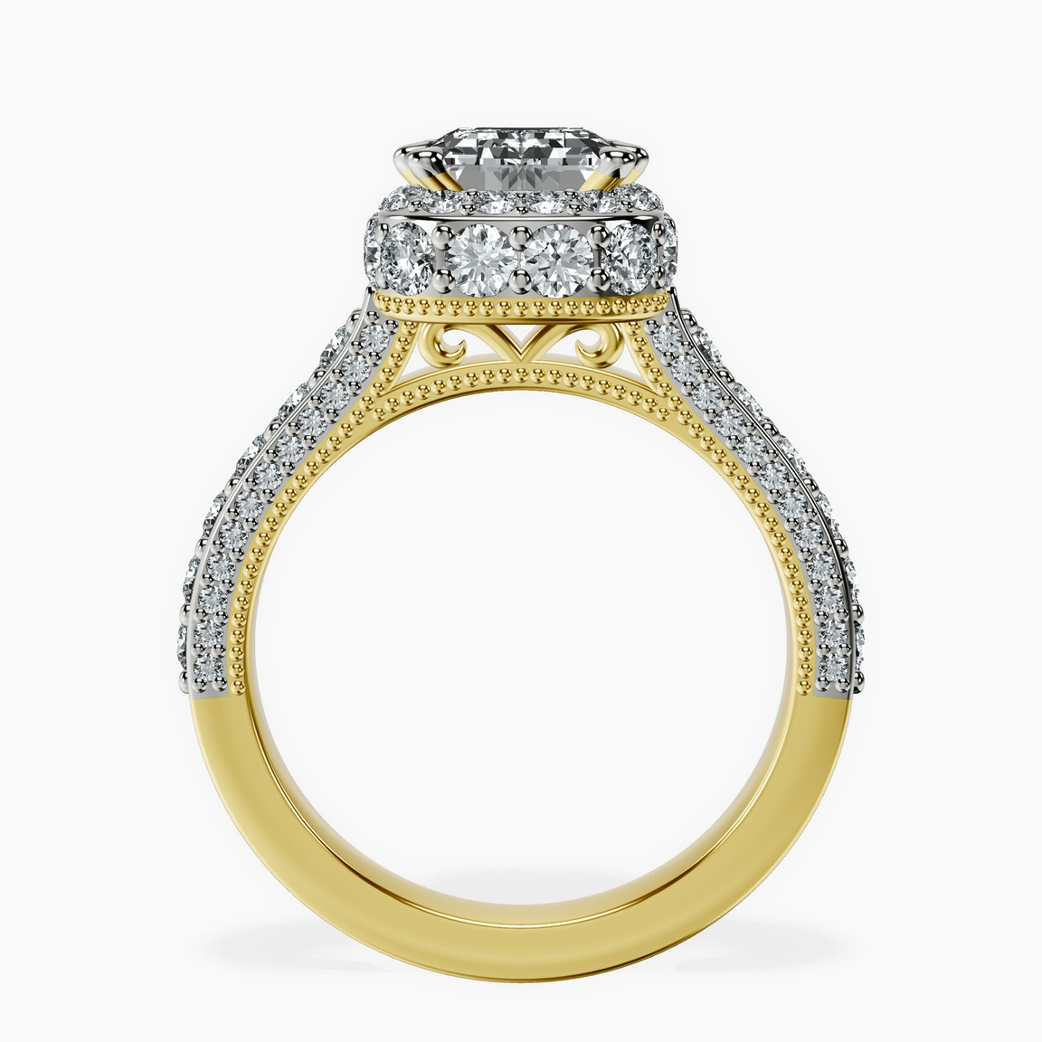 10kt Yellow Gold Luxoré Vintage Allure Lab Diamond Ring side right image one