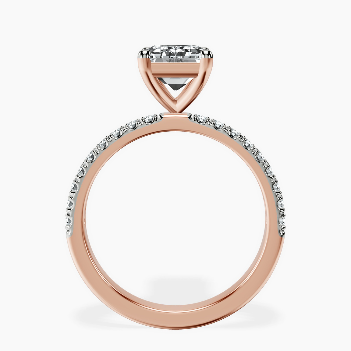 14kt Rose Gold Nomi Classic Eternity Lab Diamond Ring side right image one